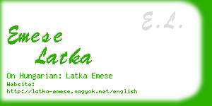 emese latka business card